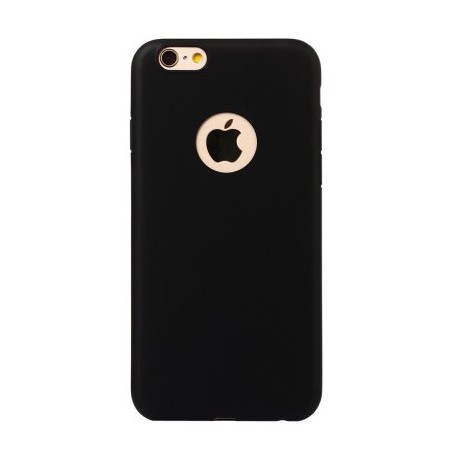 Capa Silicone Iphone Logotipo Preta
