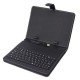 Capa com teclado para tablet 7 polegadas preto