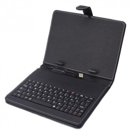 Capa com teclado para tablet 7 polegadas preto