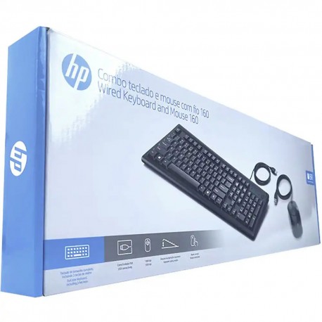 HP Wired Keyboard and Mouse 160
